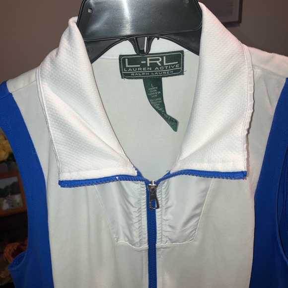 Polo Ralph Lauren Blue and White Women's Vest - Picture 1 of 3